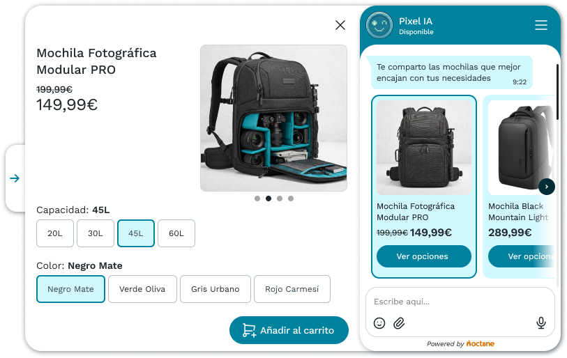 Nuevas features en Oct8ne: Cómo transformar tu sitio web en un canal 100% conversacional e interactivo 2 variantes es